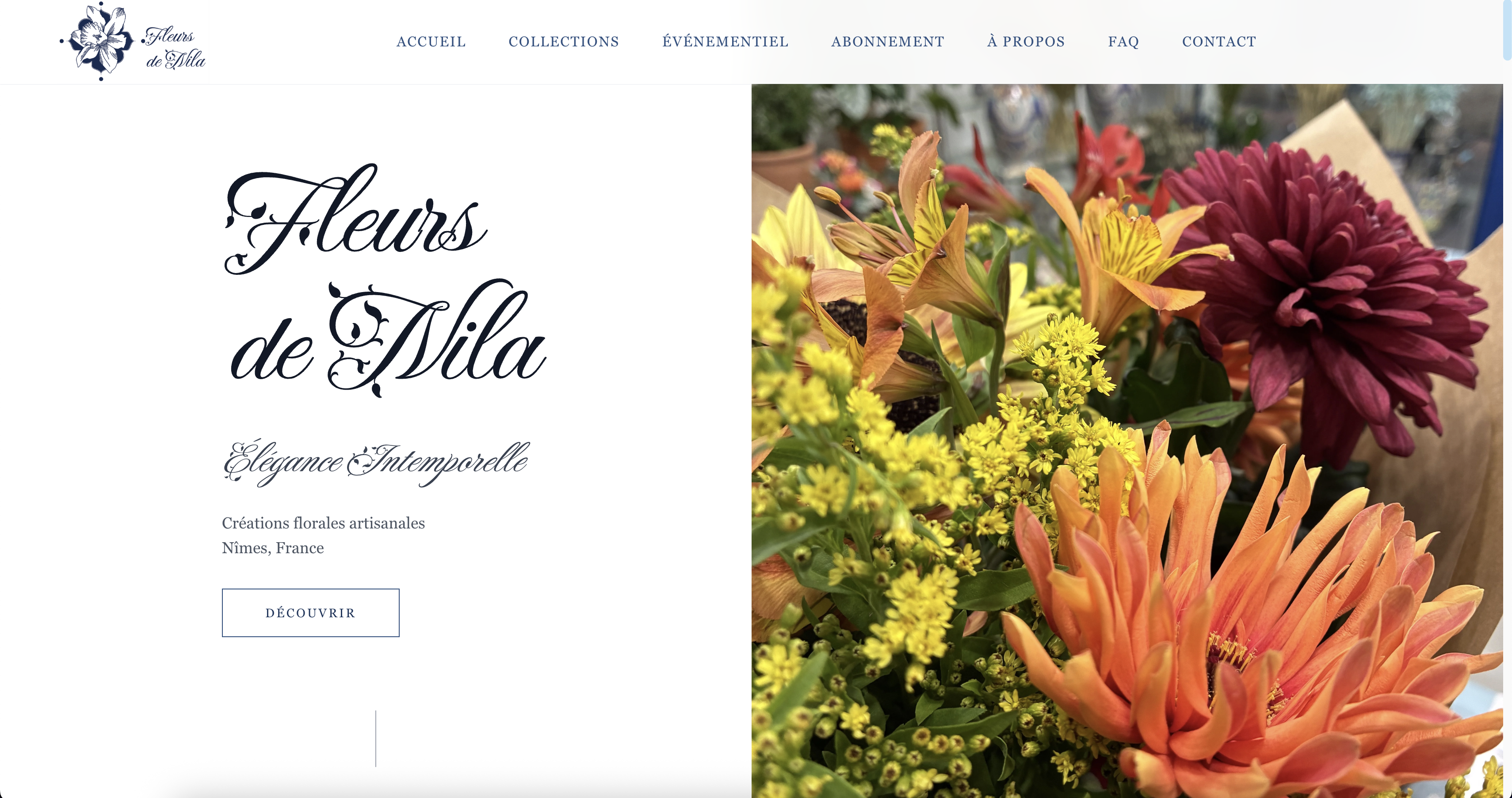 Site web Fleurs de Nila