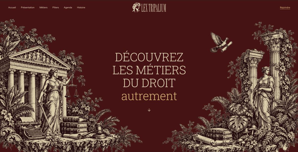 Site vitrine Lex Tripalium - Association des métiers du droit