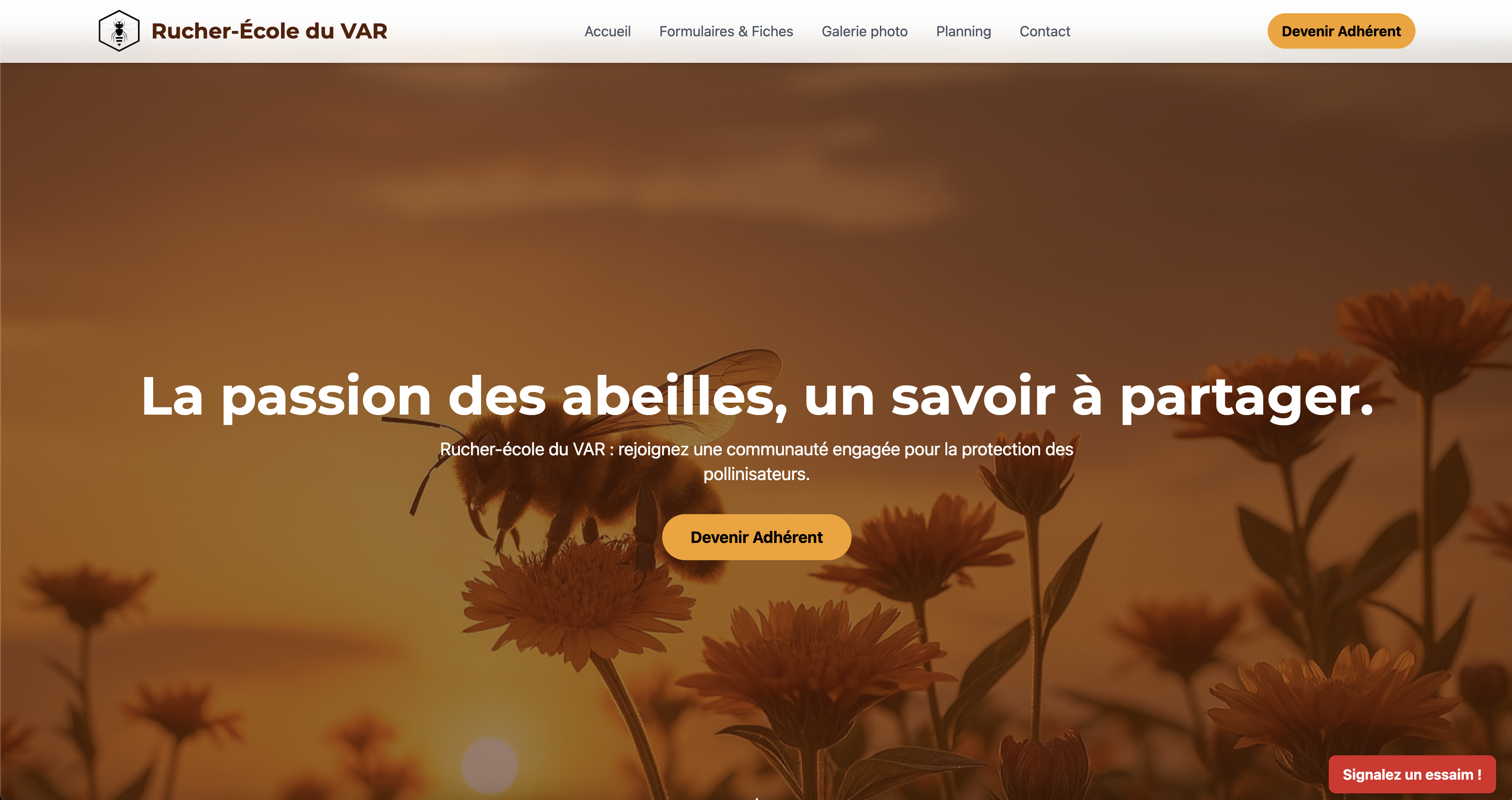 Site Web Rucher École du Var - www.rucherecoleduvar.com