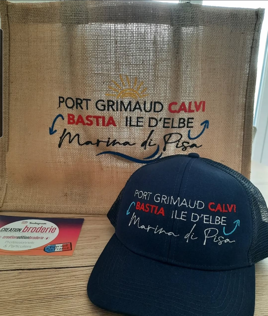 Yacht crew embroidery French Riviera